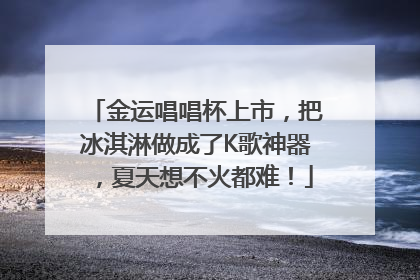 金运唱唱杯上市，把冰淇淋做成了K歌神器，夏天想不火都难！