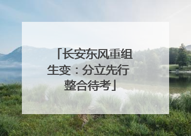 长安东风重组生变：分立先行 整合待考