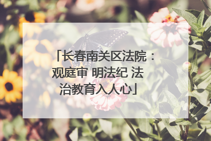 长春南关区法院：观庭审 明法纪 法治教育入人心