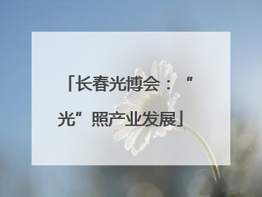 长春光博会：“光”照产业发展