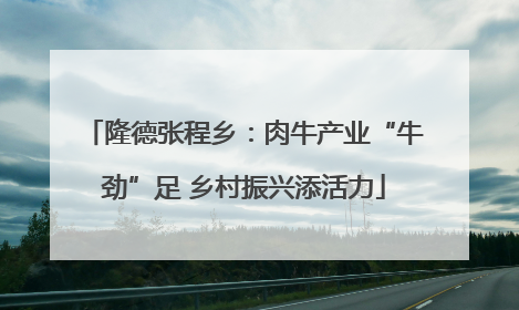 隆德张程乡：肉牛产业“牛劲”足 乡村振兴添活力