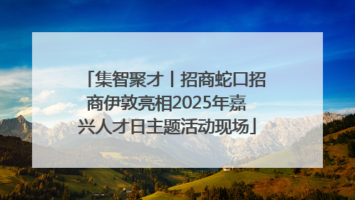 集智聚才丨招商蛇口招商伊敦亮相2025年嘉兴人才日主题活动现场
