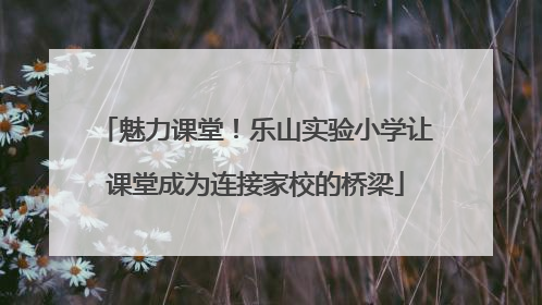 魅力课堂！乐山实验小学让课堂成为连接家校的桥梁
