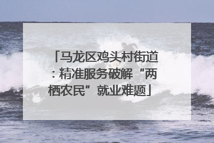 马龙区鸡头村街道：精准服务破解“两栖农民”就业难题