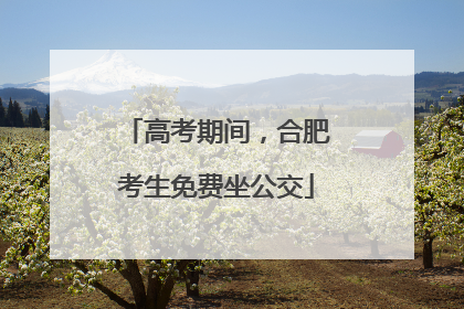 高考期间，合肥考生免费坐公交