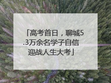 高考首日，聊城5.3万余名学子自信迎战人生大考