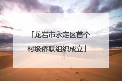 龙岩市永定区首个村级侨联组织成立