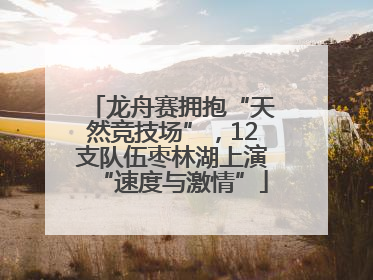 龙舟赛拥抱“天然竞技场”，12支队伍枣林湖上演“速度与激情”