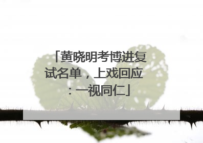 黄晓明考博进复试名单，上戏回应：一视同仁