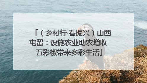 （乡村行·看振兴）山西屯留：设施农业助农增收 五彩椒带来多彩生活