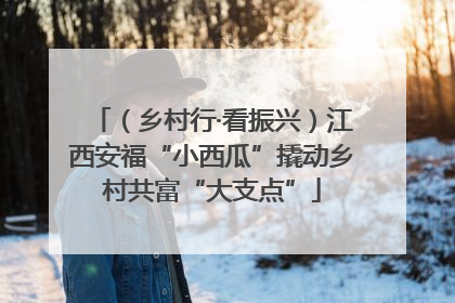 （乡村行·看振兴）江西安福“小西瓜”撬动乡村共富“大支点”