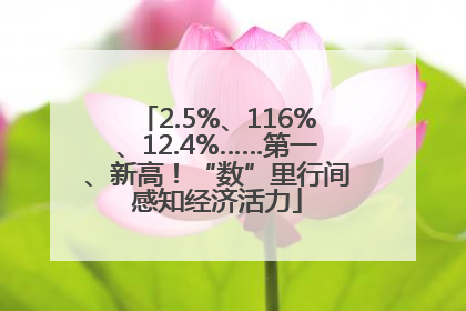 2.5%、116%、12.4%……第一、新高！“数”里行间感知经济活力