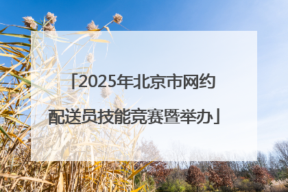 2025年北京市网约配送员技能竞赛暨举办