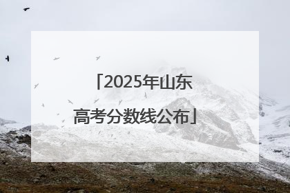 2025年山东高考分数线公布
