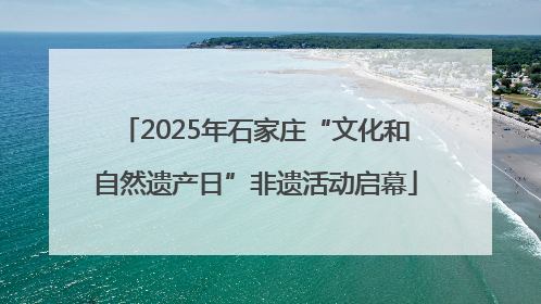 2025年石家庄“文化和自然遗产日”非遗活动启幕