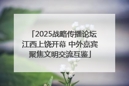 2025战略传播论坛江西上饶开幕 中外嘉宾聚焦文明交流互鉴