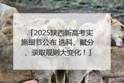 2025陕西新高考实施细节公布 选科、赋分、录取规则大变化！