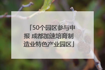 50个园区参与申报 成都加速培育制造业特色产业园区